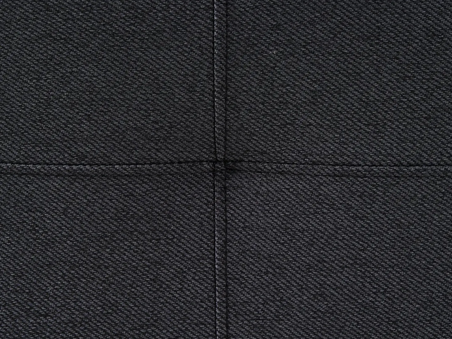 Set da salotto 3 posti EDLAND Tessuto Nero con Pouf