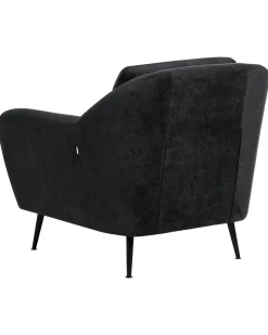 Set da salotto 3 posti EIBY Ciniglia Nero