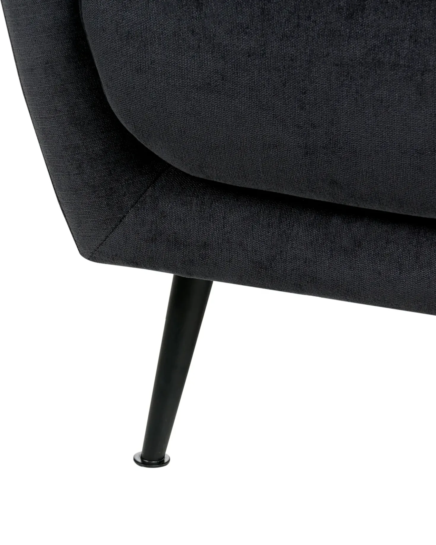 Set da salotto 3 posti EIBY Ciniglia Nero
