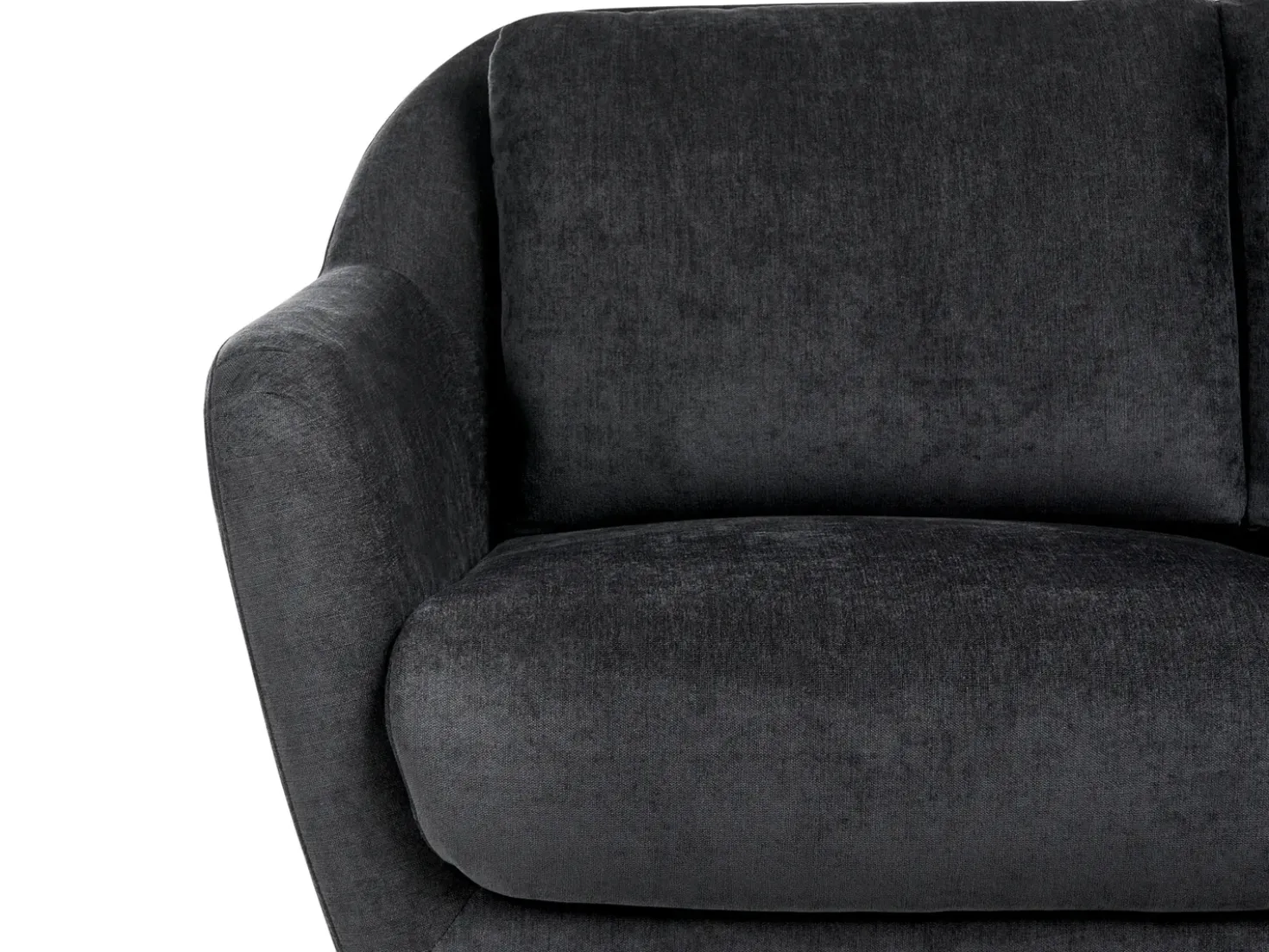 Set da salotto 3 posti EIBY Ciniglia Nero