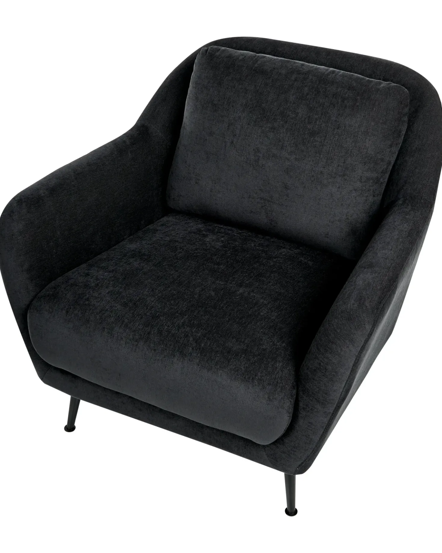 Set da salotto 3 posti EIBY Ciniglia Nero