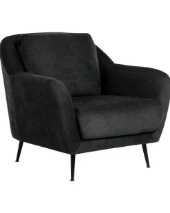 Set da salotto 3 posti EIBY Ciniglia Nero