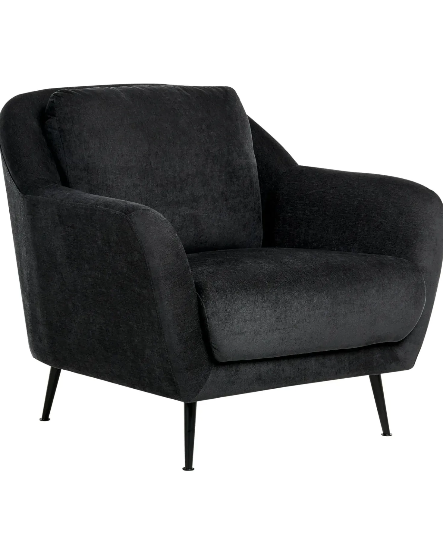 Set da salotto 3 posti EIBY Ciniglia Nero