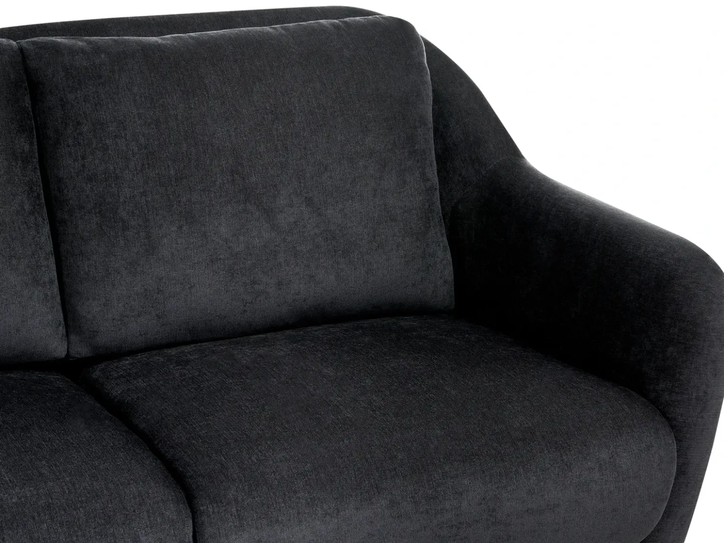 Set da salotto 3 posti EIBY Ciniglia Nero