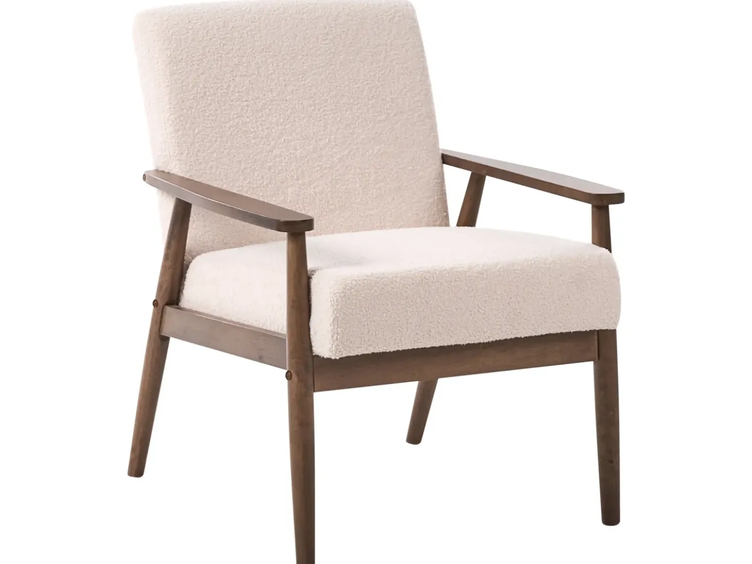 Set da salotto 6 posti ESRUM Bouclé Marrone scuro/Beige