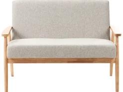 Set da salotto 6 posti ESRUM Tessuto Marrone chiaro/Grigio
