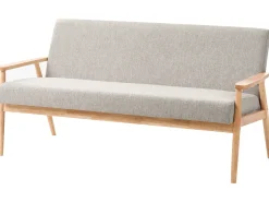 Set da salotto 6 posti ESRUM Tessuto Marrone chiaro/Grigio