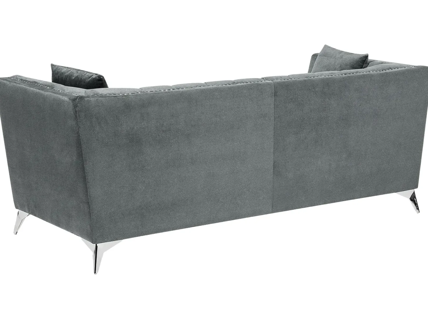 Set da salotto 5 posti GAULA Velluto Grigio