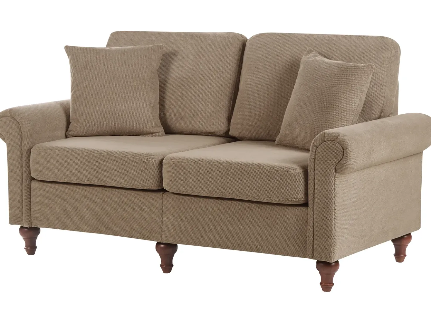 Set da salotto 5 posti GINNERUP Tessuto Marrone