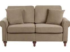 Set da salotto 5 posti GINNERUP Tessuto Marrone