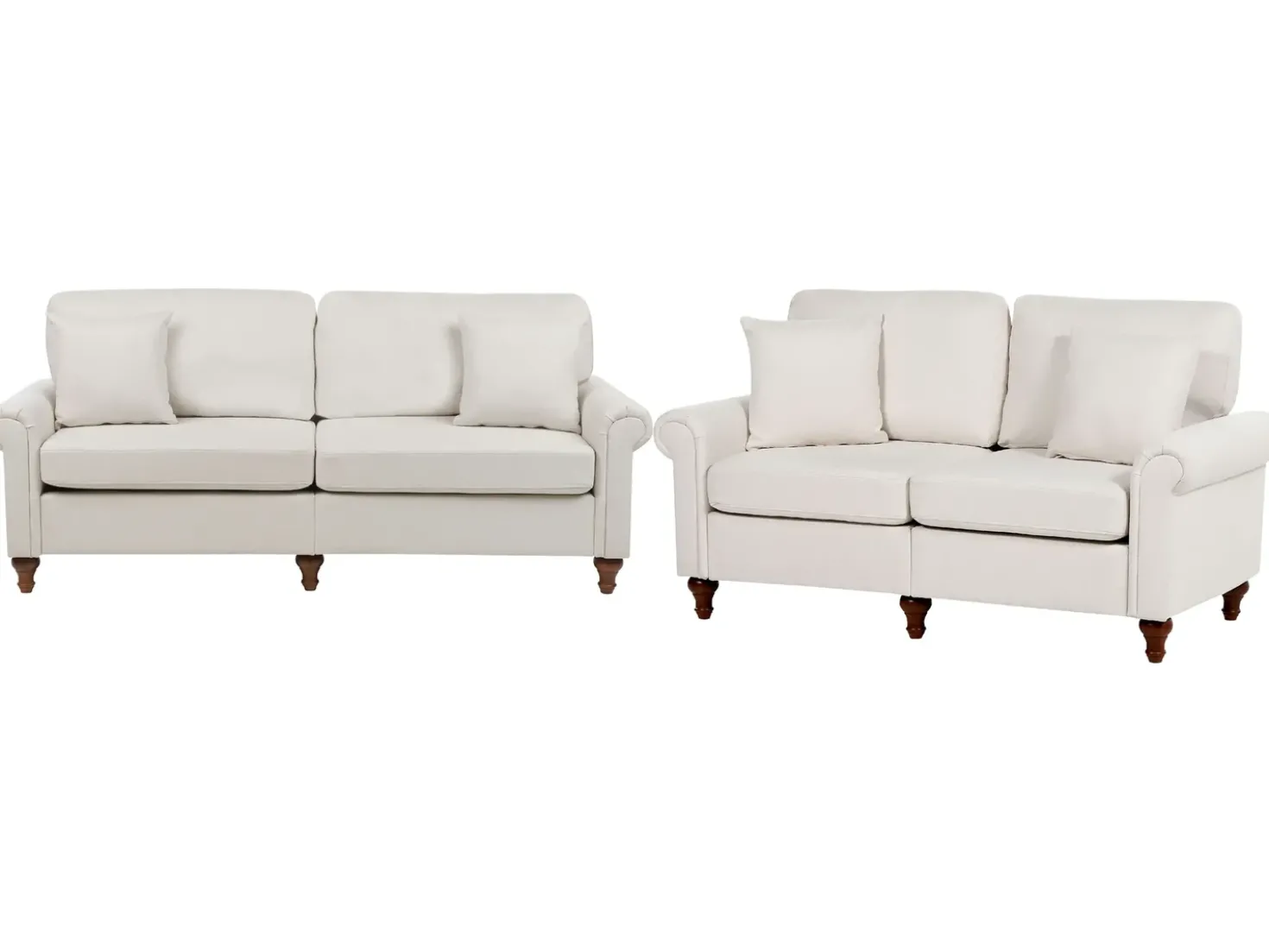Set da salotto 5 posti GINNERUP Tessuto Beige chiaro