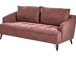 Set da salotto 5 posti HOBRO Tessuto Bordeaux