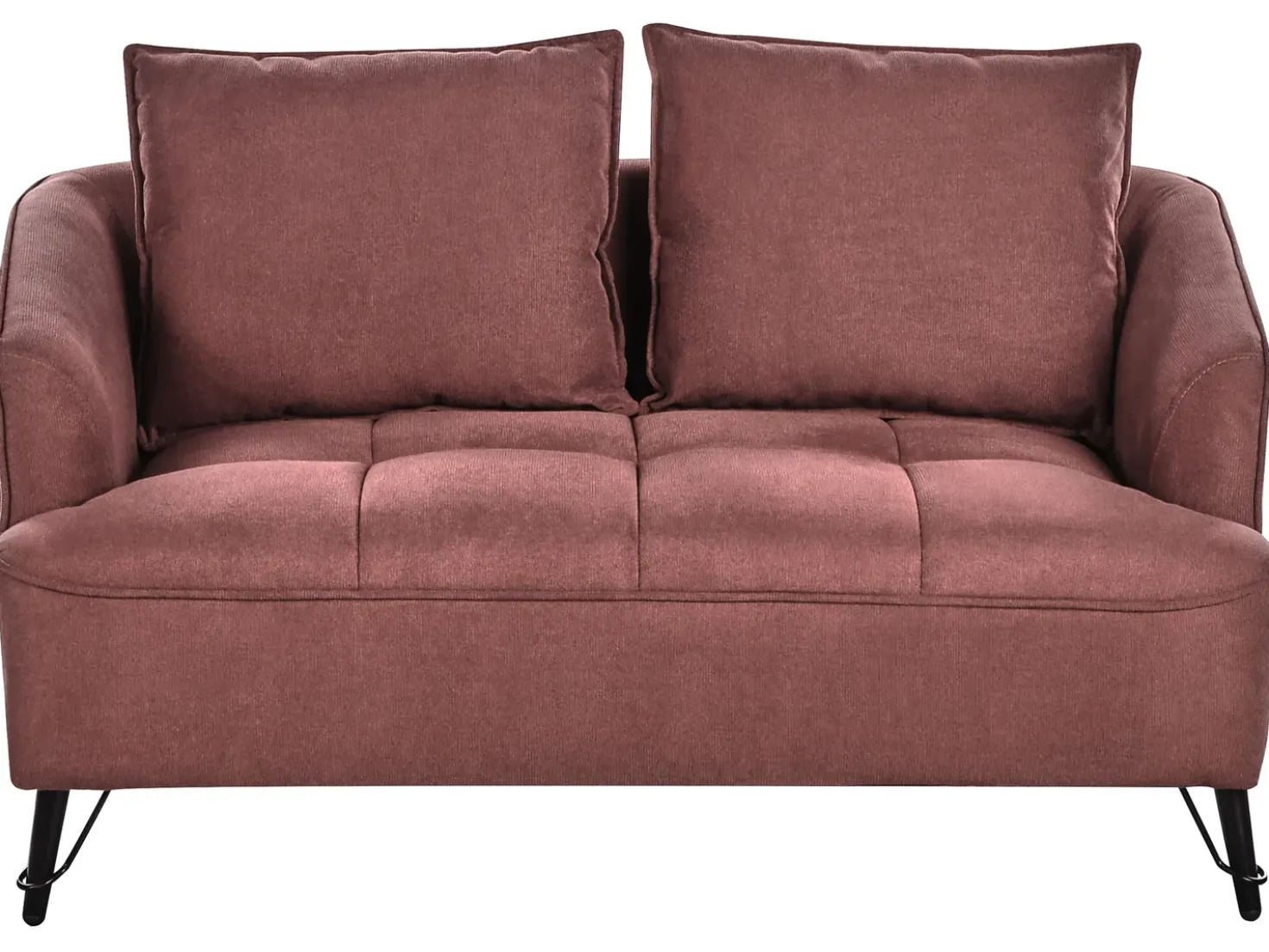 Set da salotto 5 posti HOBRO Tessuto Bordeaux