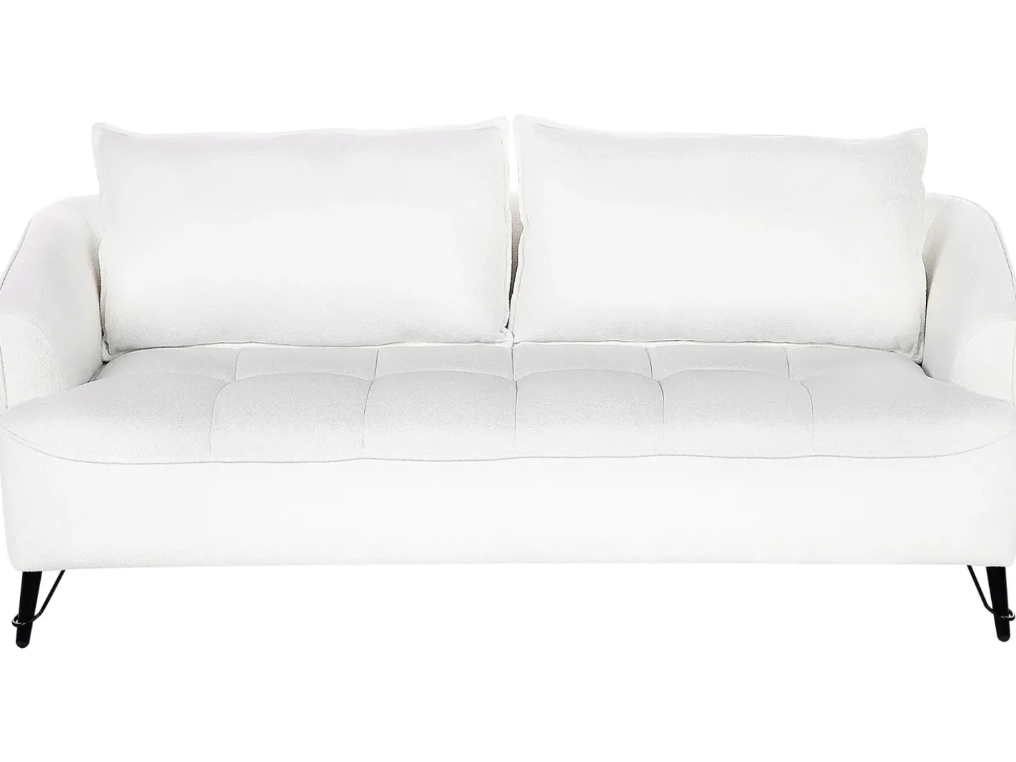 Set da salotto 5 posti HOBRO Bouclé Bianco