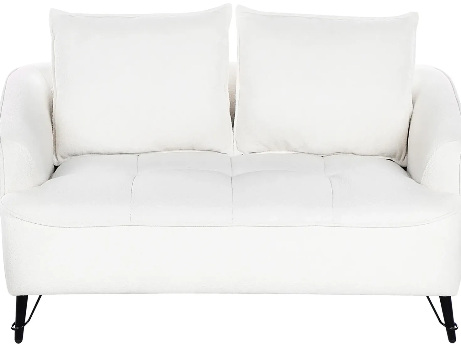 Set da salotto 5 posti HOBRO Bouclé Bianco