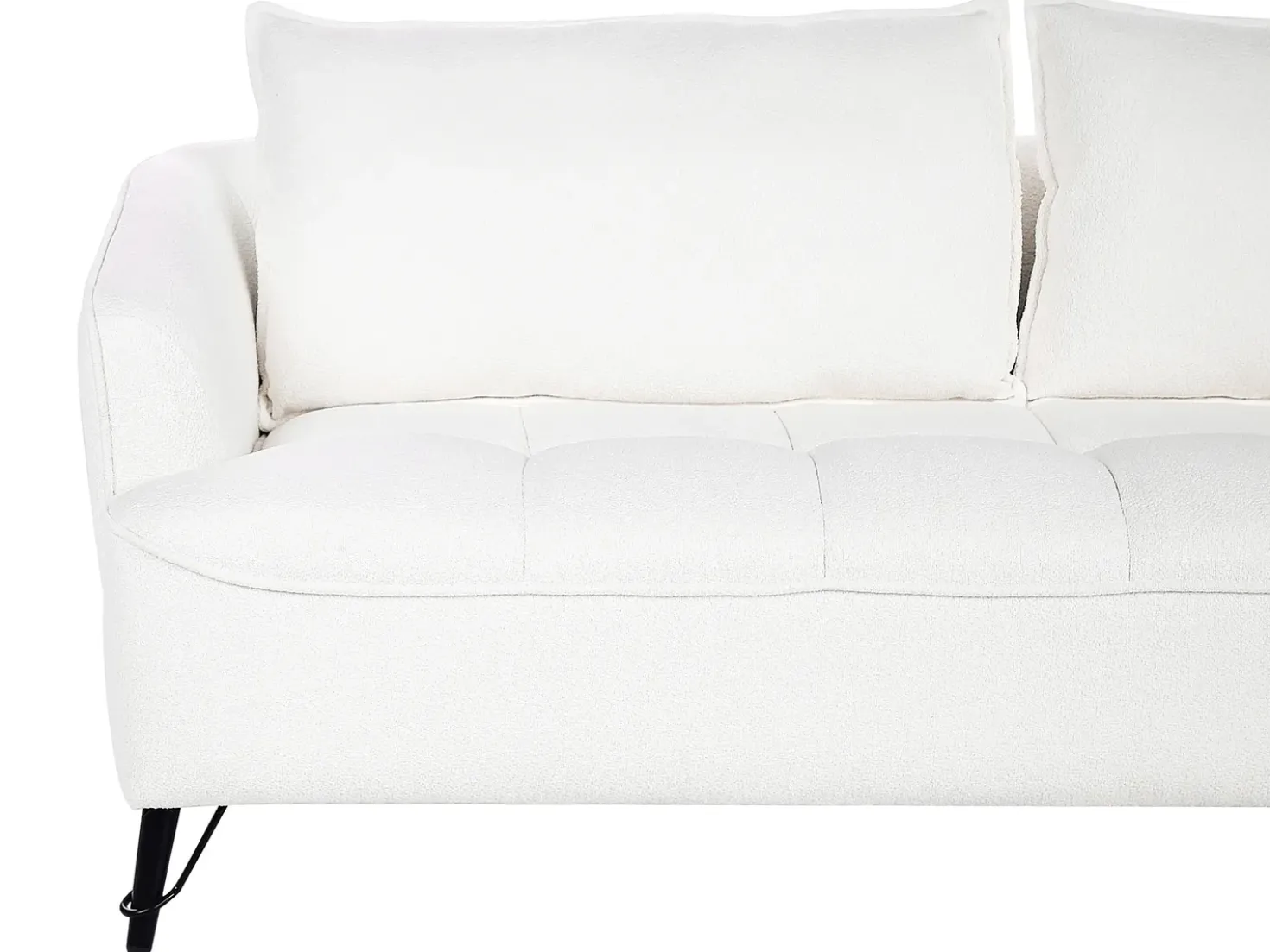 Set da salotto 5 posti HOBRO Bouclé Bianco