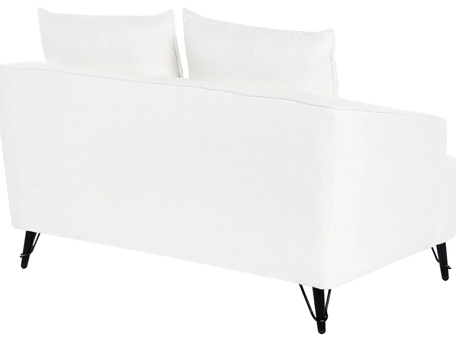 Set da salotto 5 posti HOBRO Bouclé Bianco