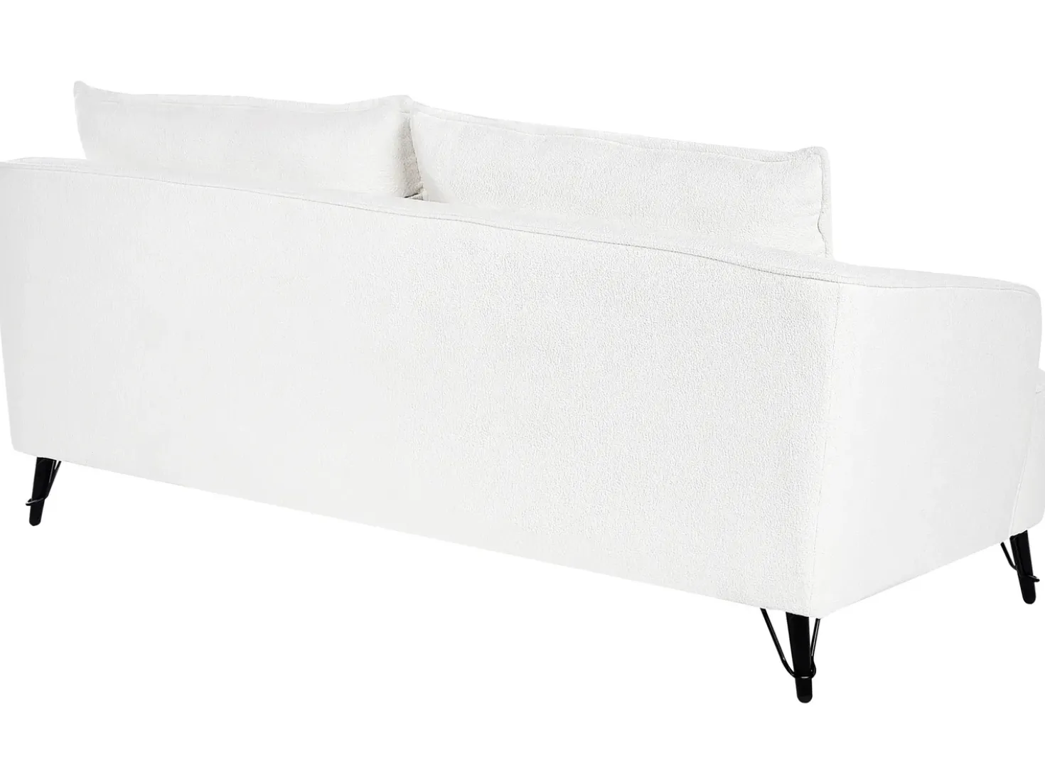 Set da salotto 5 posti HOBRO Bouclé Bianco