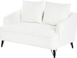 Set da salotto 5 posti HOBRO Bouclé Bianco