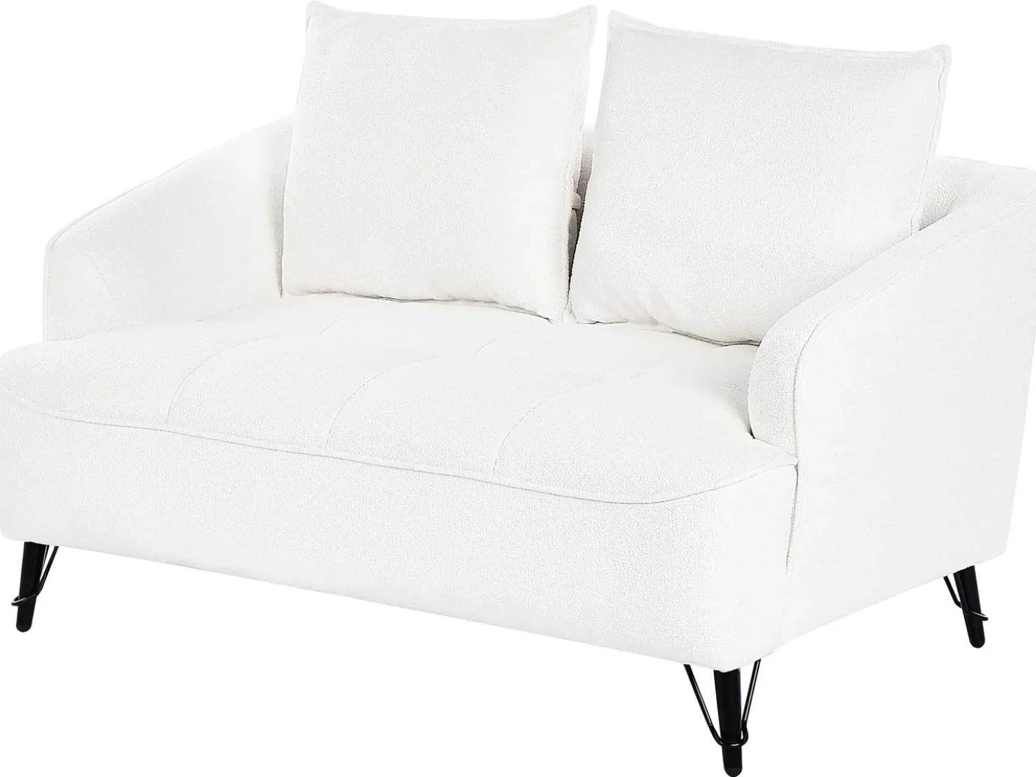Set da salotto 5 posti HOBRO Bouclé Bianco