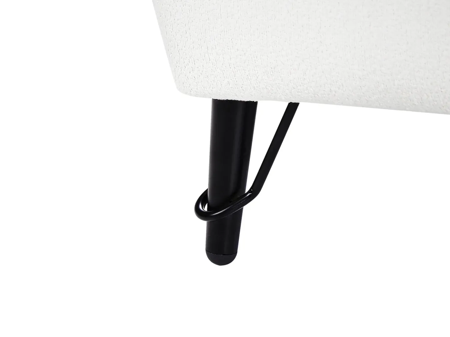 Set da salotto 5 posti HOBRO Bouclé Bianco