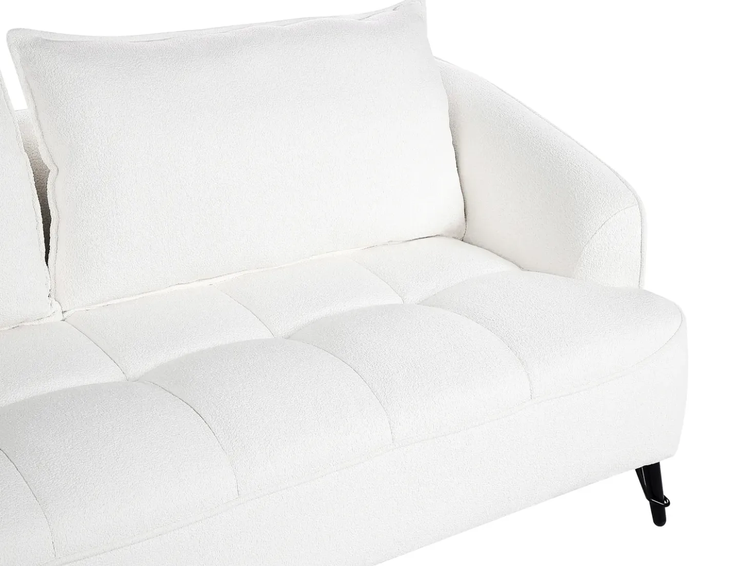 Set da salotto 5 posti HOBRO Bouclé Bianco