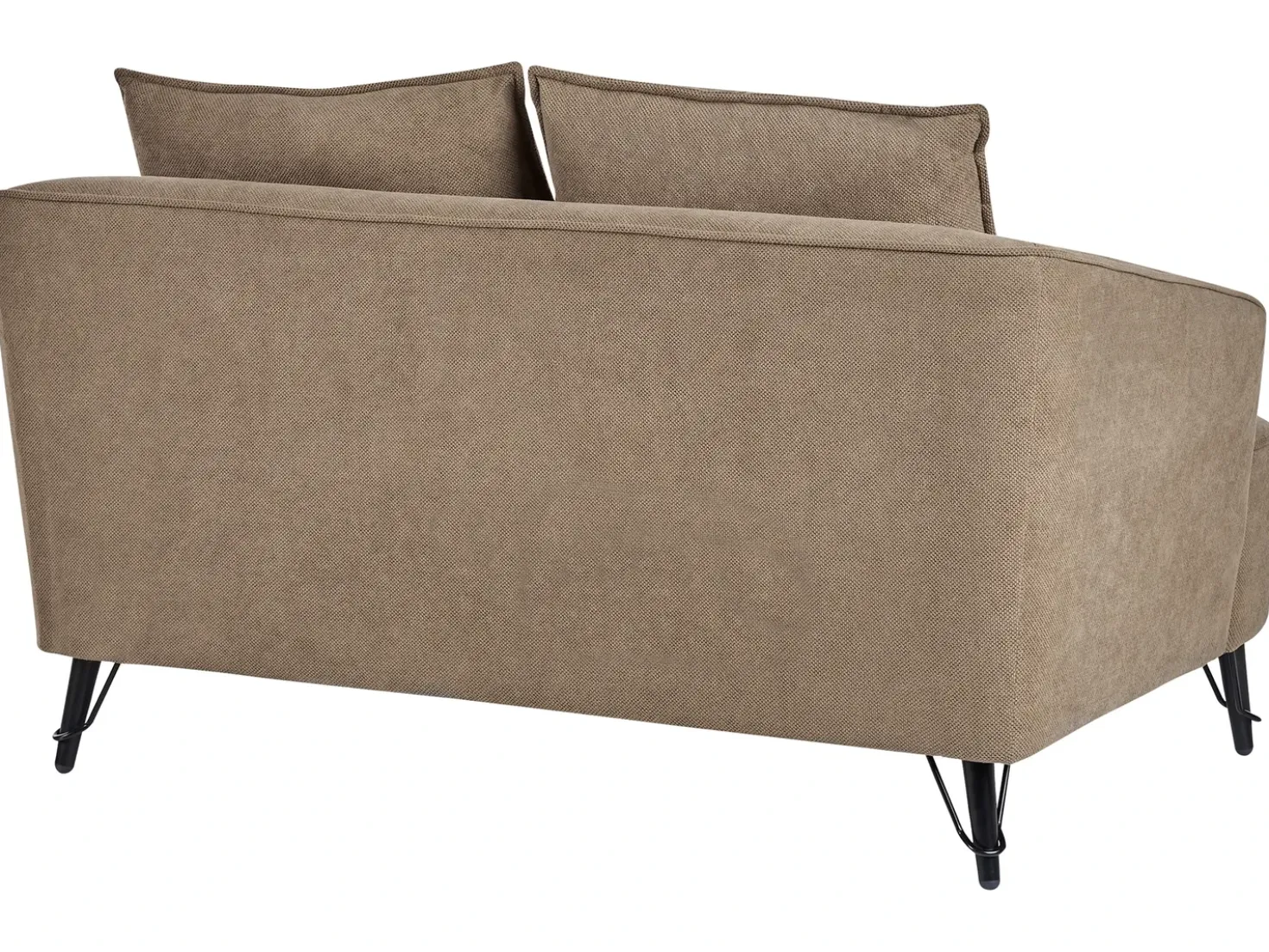 Set da salotto 5 posti HOBRO Tessuto Marrone chiaro