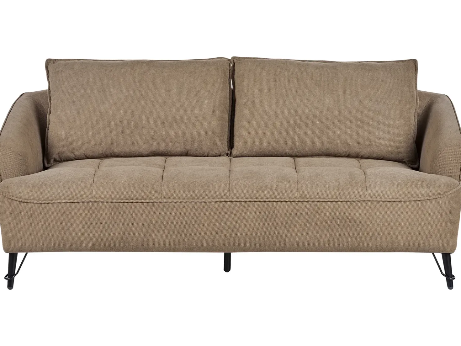 Set da salotto 5 posti HOBRO Tessuto Marrone chiaro
