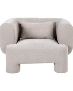 Set da salotto 6 posti HOGBO Tessuto Beige con ottomana