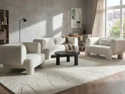 Set da salotto 6 posti HOGBO Tessuto Bianco