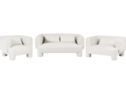 Set da salotto 6 posti HOGBO Tessuto Bianco