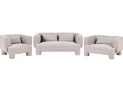 Set da salotto 6 posti HOGBO Tessuto Beige