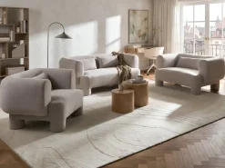 Set da salotto 6 posti HOGBO Tessuto Beige