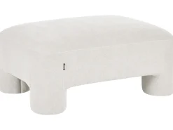 Set da salotto 6 posti HOGBO Tessuto Bianco con ottomana