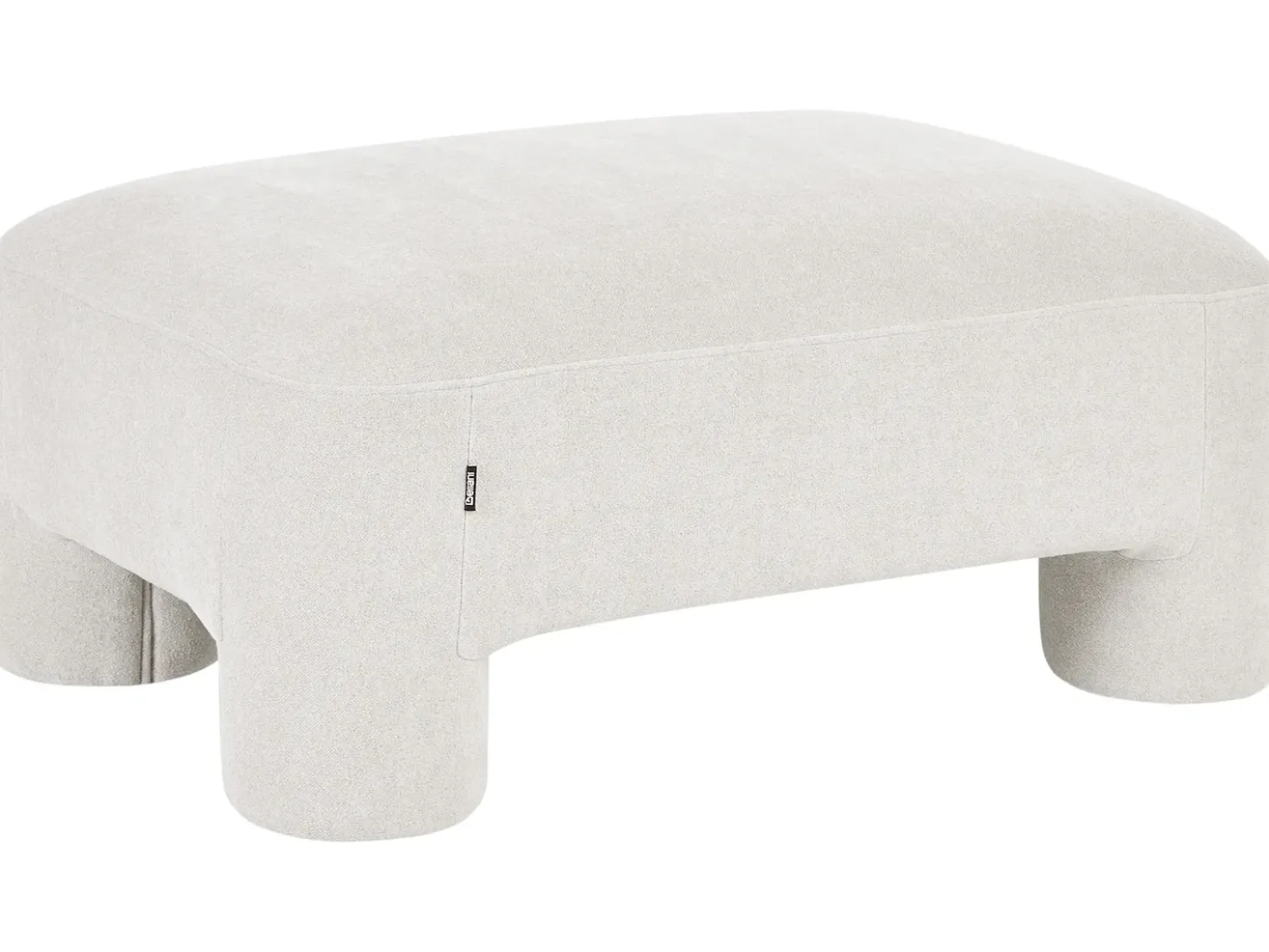 Set da salotto 6 posti HOGBO Tessuto Bianco con ottomana