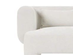 Set da salotto 6 posti HOGBO Tessuto Bianco con ottomana