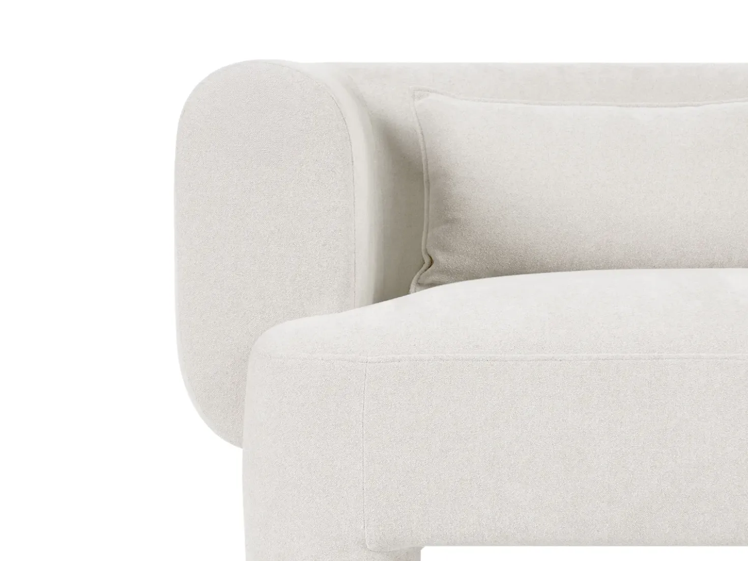 Set da salotto 6 posti HOGBO Tessuto Bianco con ottomana