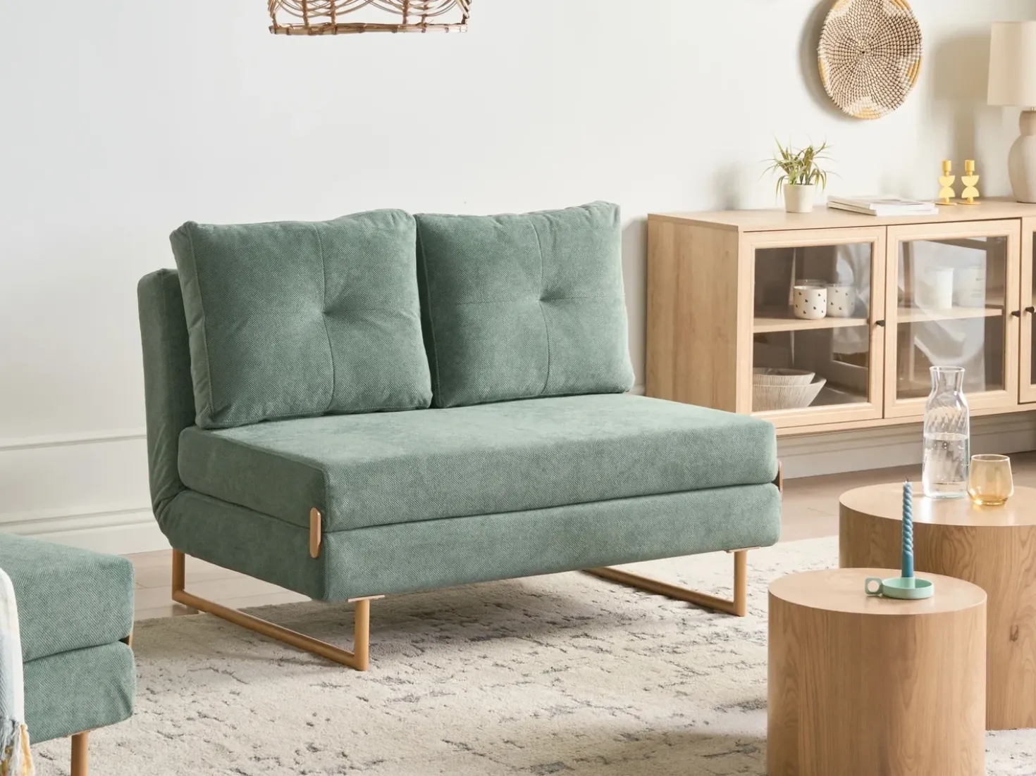 Set da salotto 6 posti JERSLEV Tessuto Verde chiaro