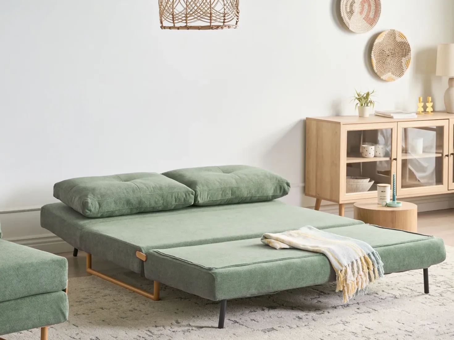Set da salotto 6 posti JERSLEV Tessuto Verde chiaro