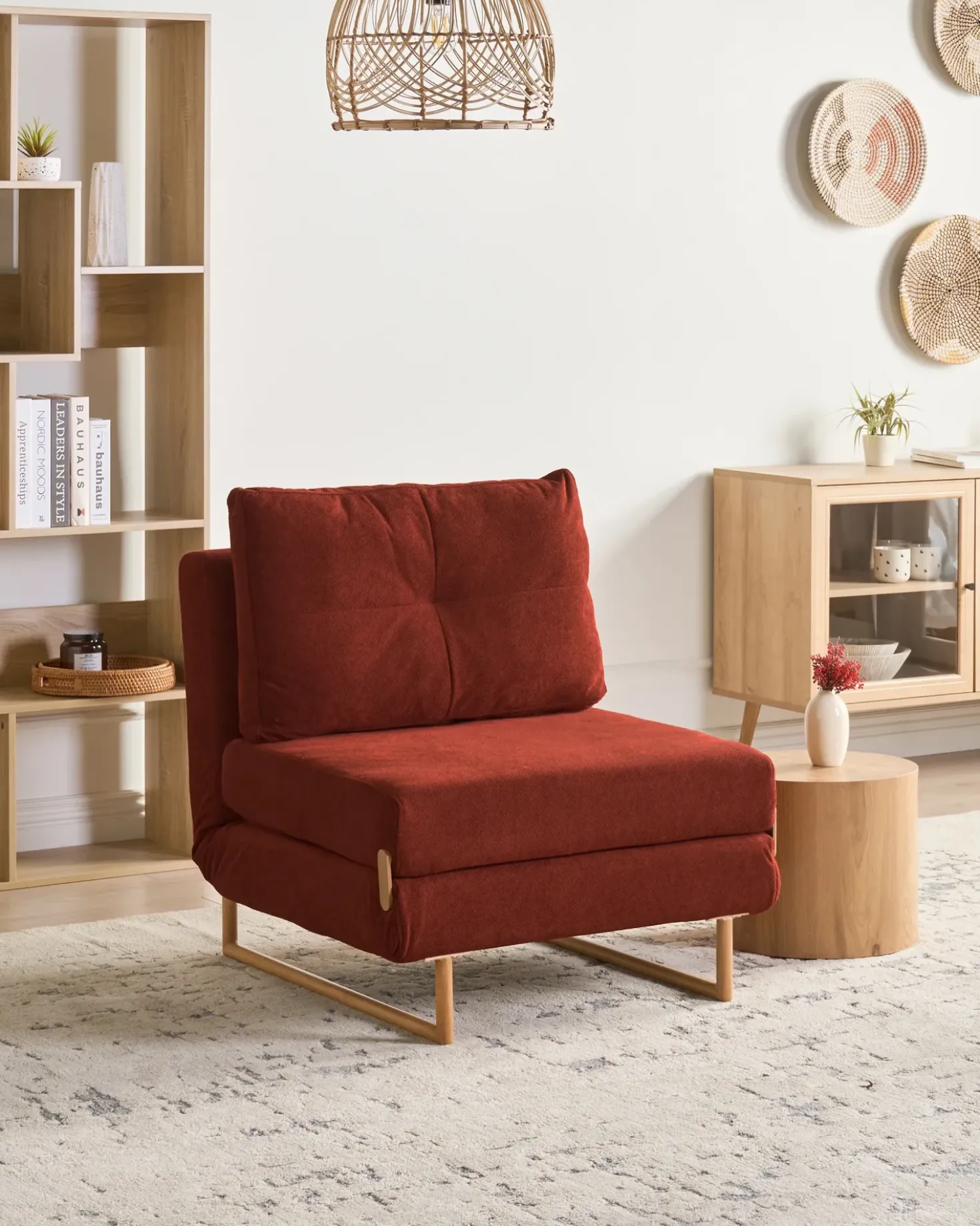 Set da salotto 6 posti JERSLEV Tessuto Rosso