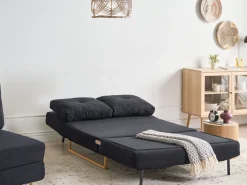Set da salotto 6 posti JERSLEV Tessuto Nero