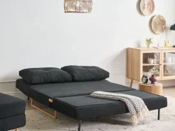 Set da salotto 6 posti JERSLEV Tessuto Nero