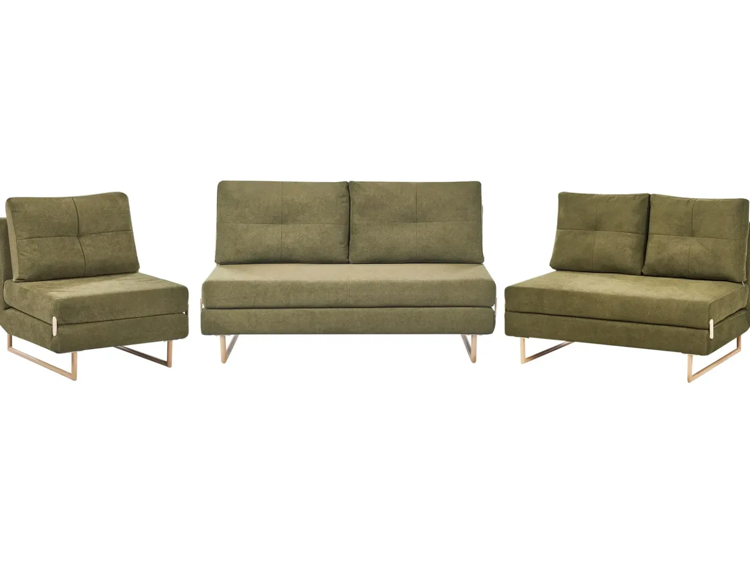 Set da salotto 6 posti JERSLEV Tessuto Verde