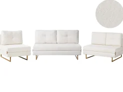 Set da salotto 6 posti JERSLEV Bouclé Bianco sporco