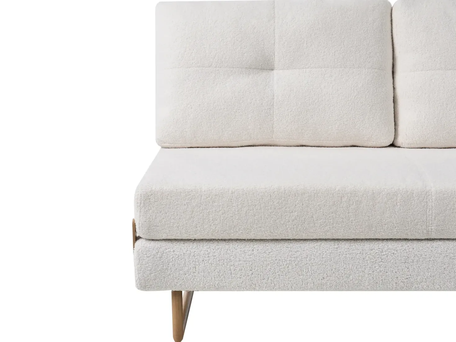 Set da salotto 6 posti JERSLEV Bouclé Bianco sporco