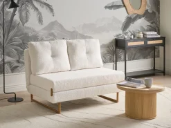 Set da salotto 6 posti JERSLEV Bouclé Bianco sporco