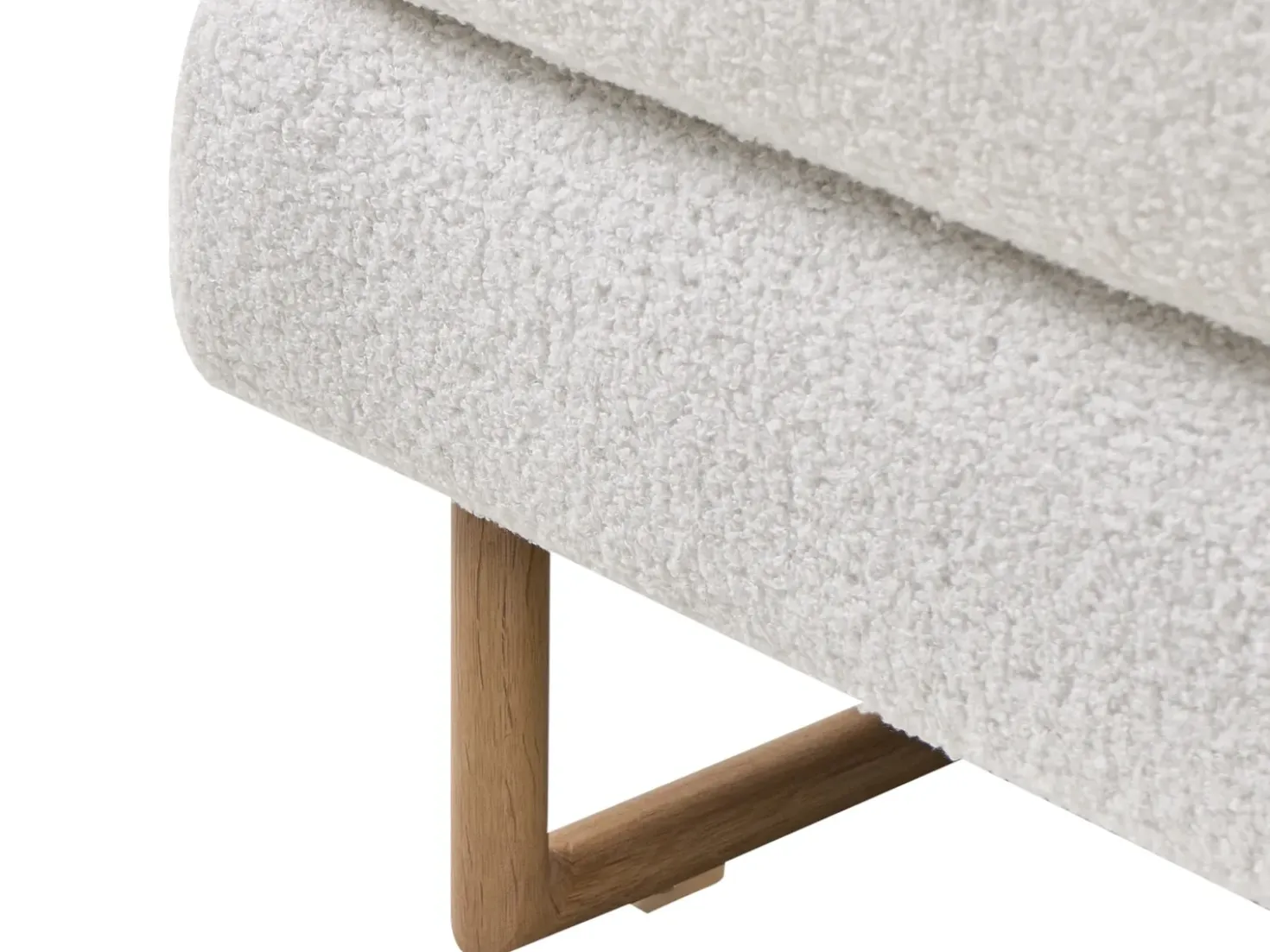 Set da salotto 6 posti JERSLEV Bouclé Bianco sporco
