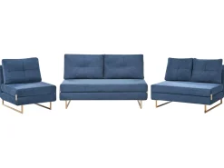Set da salotto 6 posti JERSLEV Tessuto Blu