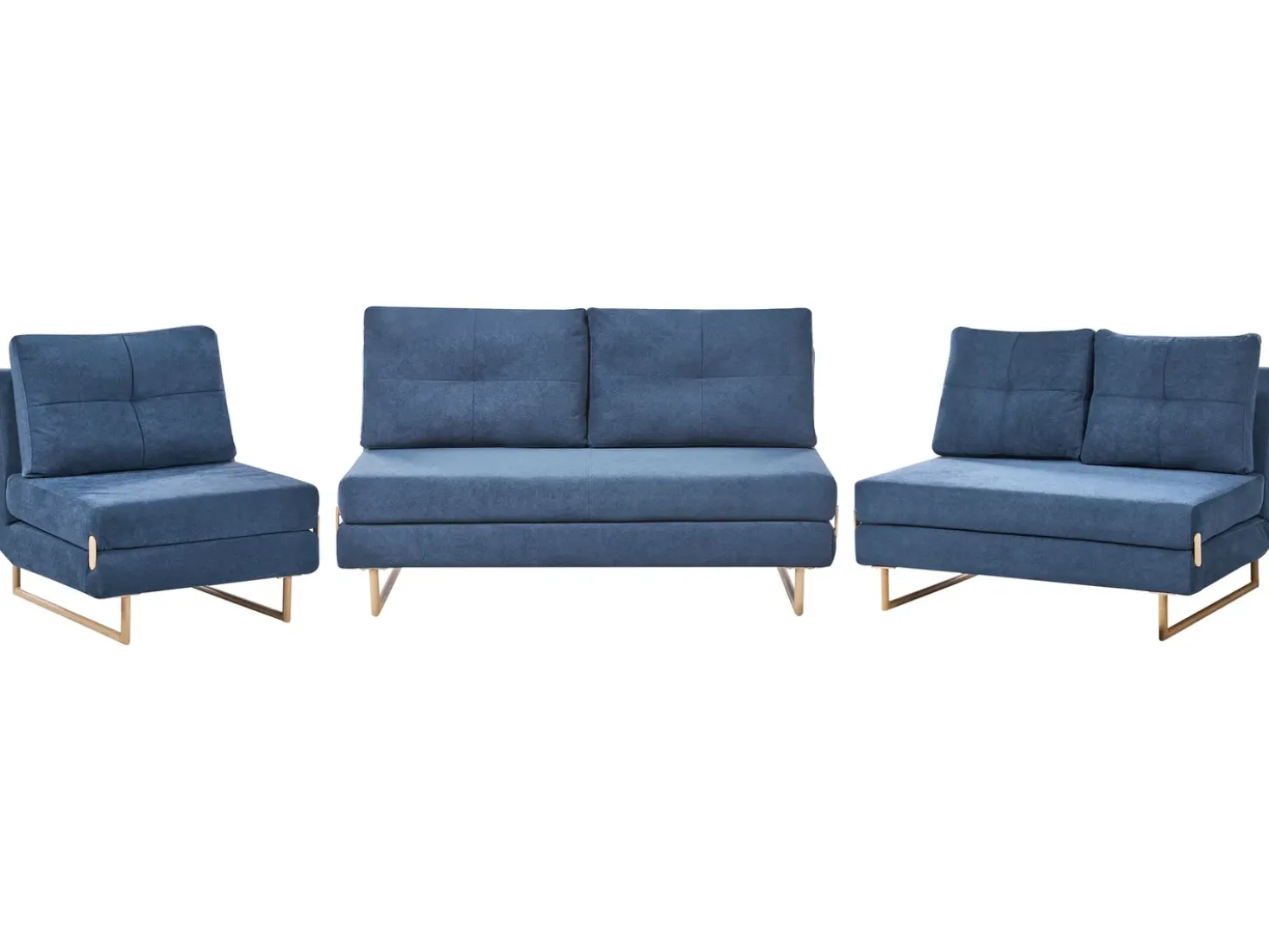 Set da salotto 6 posti JERSLEV Tessuto Blu