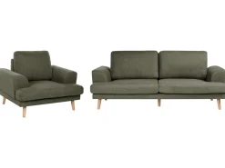 Set da salotto 4 posti KILDAL Tessuto Verde